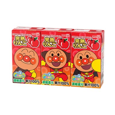 明治それいけ！アンパンマンの完熟りんご 125ml×3