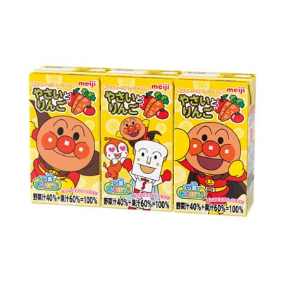 明治それいけ！アンパンマンのやさいとりんご 125ml×3