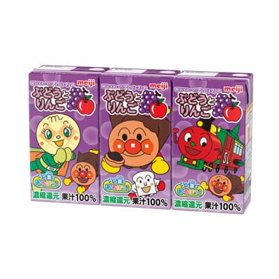 明治それいけ！アンパンマンのぶどうとりんご 125ml×3