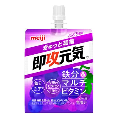 即攻元気ゼリー 鉄分＆マルチビタミン ぶどう風味 180g