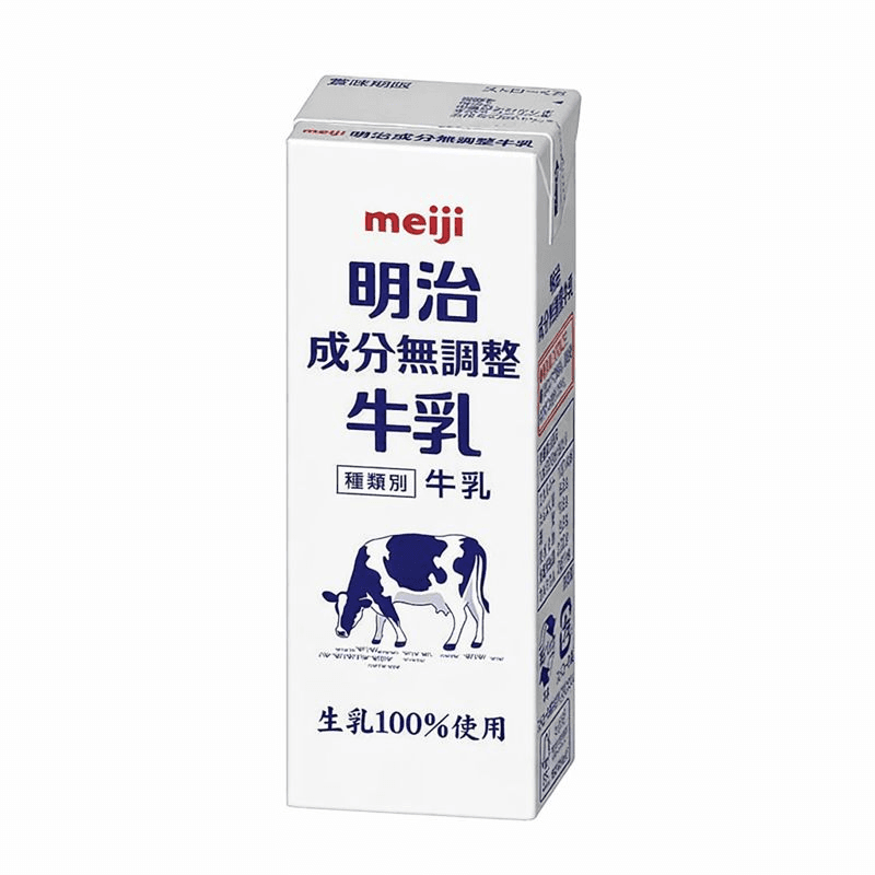 明治成分無調整牛乳 200ml